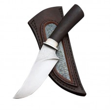 D2 steel hunting knife Beautiful Structure with Rose wood handle sharped blade free Leather Sheeth